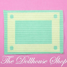 Fisher Price Loving Family Special Edition Townhouse Dollhouse Floor Rug Living Room-Toys & Hobbies:Preschool Toys & Pretend Play:Fisher-Price:1963-Now:Dollhouses-Fisher-Price-Bedroom,Blankets & Rugs,Dollhouse,Fisher Price,Living Room,Loving Family,Soft Furnishings,Special Edition Townhouse,Used-Fisher Price Loving Family Special Edition Townhouse Blue Rug for dollhouse rooms. Perfect for play! Find it now at The Dollhouse Shop!-The Dollhouse Shop
