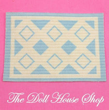 Fisher Price Loving Family Special Edition Townhouse Dollhouse Floor Rug Living Room-Toys & Hobbies:Preschool Toys & Pretend Play:Fisher-Price:1963-Now:Dollhouses-Fisher-Price-Bedroom,Blankets & Rugs,Dollhouse,Dream Dollhouse,Fisher Price,Living Room,Loving Family,Soft Furnishings,Special Edition Townhouse,Used-Fisher Price Loving Family Special Edition Townhouse Blue rug for dollhouses. Perfect for playtime! Find it now at The Dollhouse Shop!-The Dollhouse Shop