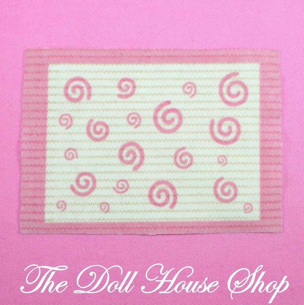 Fisher Price Loving Family Special Edition Townhouse Dollhouse Floor Rug Living Room-Toys & Hobbies:Preschool Toys & Pretend Play:Fisher-Price:1963-Now:Dollhouses-Fisher-Price-Bedroom,Blankets & Rugs,Dollhouse,Dream Dollhouse,Fisher Price,Living Room,Loving Family,Special Edition Townhouse,Used-The Dollhouse Shop