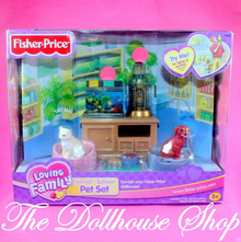 Fisher Price Loving Family Special Edition Townhouse Dollhouse Pet Set New-Toys & Hobbies:Preschool Toys & Pretend Play:Fisher-Price:1963-Now:Dollhouses-Fisher-Price-Dollhouse,Fisher Price,Living Room,Loving Family,New,New Boxed Sets,Special Edition Townhouse-The Dollhouse Shop