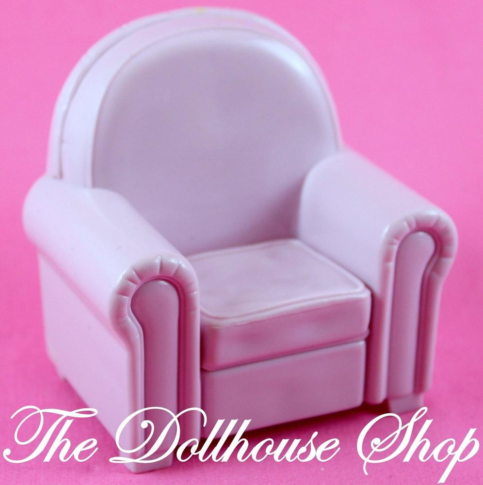 Fisher Price Loving Family Special Edition Townhouse Dollhouse Pink Single Sofa-Toys & Hobbies:Preschool Toys & Pretend Play:Fisher-Price:1963-Now:Dollhouses-Fisher-Price-Dollhouse,Fisher Price,Living Room,Loving Family,Pink,Special Edition Townhouse,Used-The Dollhouse Shop