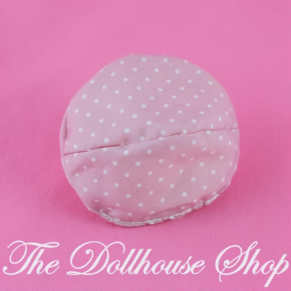 Fisher Price Loving Family Special Edition Townhouse Pink Polka Dot Bean Bag Chair-The Dollhouse Shop