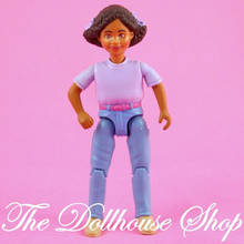Fisher Price Loving Family Stable Dollhouse African American Girl Rider Doll Purple-Toys & Hobbies:Preschool Toys & Pretend Play:Fisher-Price:1963-Now:Dollhouses-Fisher-Price-African American,Dollhouse,Dolls,Fisher Price,Girl Dolls,Home & Stable,Horse Rider,Loving Family,Used-The Dollhouse Shop