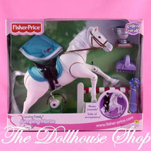 Fisher Price Loving Family Stable Dollhouse Jumping Horse Sugar-Toys & Hobbies:Preschool Toys & Pretend Play:Fisher-Price:1963-Now:Dollhouses-Fisher-Price-Dollhouse,Fisher Price,Horses & Stables,Loving Family,New,New Boxed Sets-Fisher Price Loving Family Sugar Pony loves jumping and horse sounds! Perfect for dollhouses. Find her now at The Dollhouse Shop for fun play!-The Dollhouse Shop
