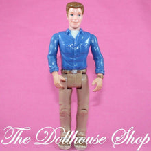 Fisher Price Loving Family Sweet Sounds Dollhouse Brunette Dad Father Doll Blue-Toys & Hobbies:Preschool Toys & Pretend Play:Fisher-Price:1963-Now:Dollhouses-Fisher-Price-Blue,Brown Hair,Dollhouse,Dolls,Father,Fisher Price,Loving Family,Sweet Sounds,Used-Fisher Price Loving Family Sweet Sounds Dad Doll with pink heart, perfect for creative play. Find this poseable doll at The Dollhouse Shop today!-The Dollhouse Shop