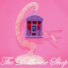 Fisher Price Loving Family Sweet Sounds Dollhouse Purple Bird Cage Parrot stand-Toys & Hobbies:Preschool Toys & Pretend Play:Fisher-Price:1963-Now:Dollhouses-Fisher-Price-Animals & Pets,Dollhouse,Fisher Price,Loving Family,Sweet Sounds,Used-The Dollhouse Shop