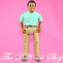 Fisher Price Loving Family Twin Dollhouse African American Father Dad Doll-Toys & Hobbies:Preschool Toys & Pretend Play:Fisher-Price:1963-Now:Dollhouses-Fisher-Price-African American,Dollhouse,Dolls,Father,Fisher Price,Loving Family,Twin Time,Used-The Dollhouse Shop