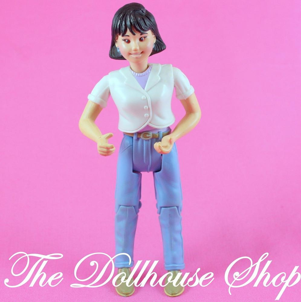 Fisher Price Loving Family Twin Time Dollhouse Asian Mother Mom Doll Black Hair-Toys & Hobbies:Preschool Toys & Pretend Play:Fisher-Price:1963-Now:Dollhouses-Fisher-Price-Asian,Brown Hair,Dollhouse,Dolls,Fisher Price,Loving Family,Mother,Twin Time,Used-The Dollhouse Shop