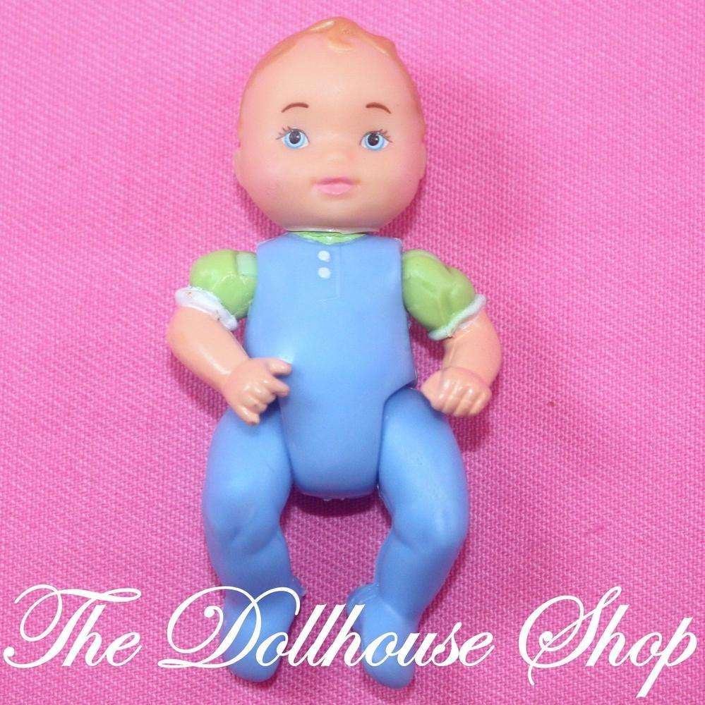 Fisher Price Loving Family Twin Time Dollhouse Blue Blonde Baby Boy Doll-Toys & Hobbies:Preschool Toys & Pretend Play:Fisher-Price:1963-Now:Dollhouses-Fisher-Price-Boy Dolls,Dollhouse,Dolls,Fisher Price,Loving Family,Twin Time,Twins,Used-The Dollhouse Shop