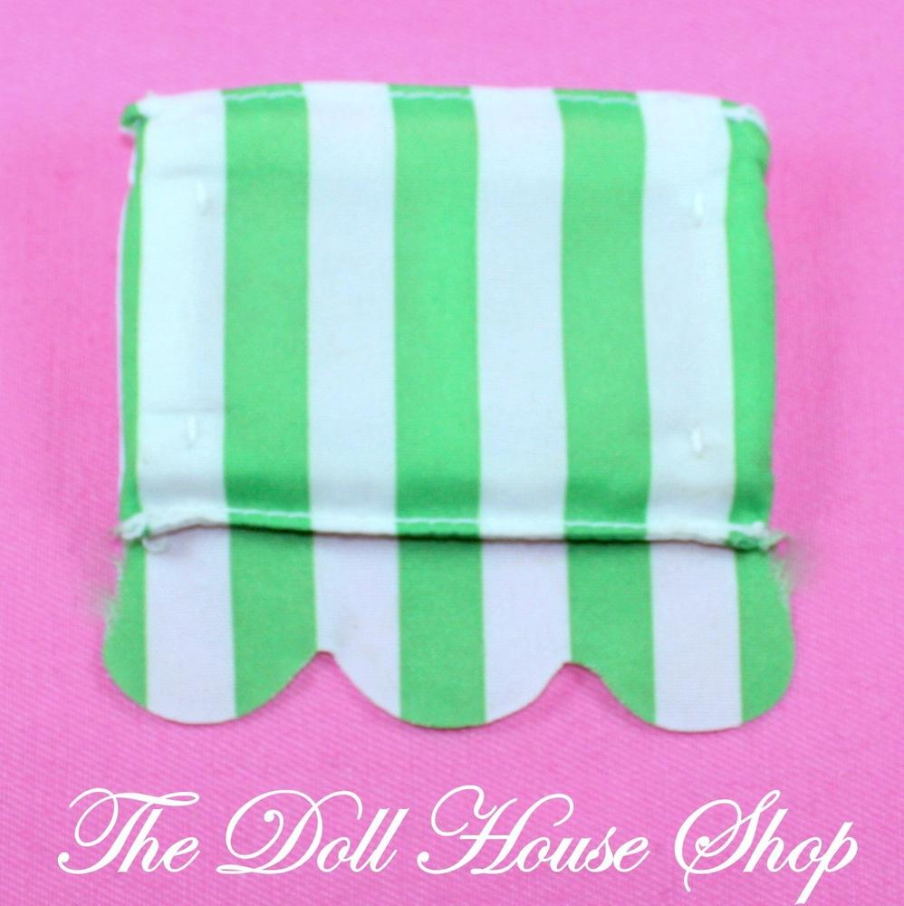 Fisher Price Loving Family Twin Time Dollhouse Green White Window Awning-Toys & Hobbies:Preschool Toys & Pretend Play:Fisher-Price:1963-Now:Dollhouses-Fisher-Price-Dollhouse,Fisher Price,Loving Family,Replacement Parts,Twin Time,Used-The Dollhouse Shop