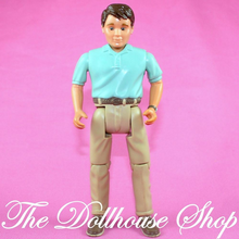 Fisher Price Loving Family Twin Time Dollhouse Hispanic Brunette Dad Father Doll-Toys & Hobbies:Preschool Toys & Pretend Play:Fisher-Price:1963-Now:Dollhouses-Fisher-Price-Brown Hair,Dollhouse,Dolls,Father,Fisher Price,Green,Hispanic,Loving Family,Twin Time,Used-The Dollhouse Shop