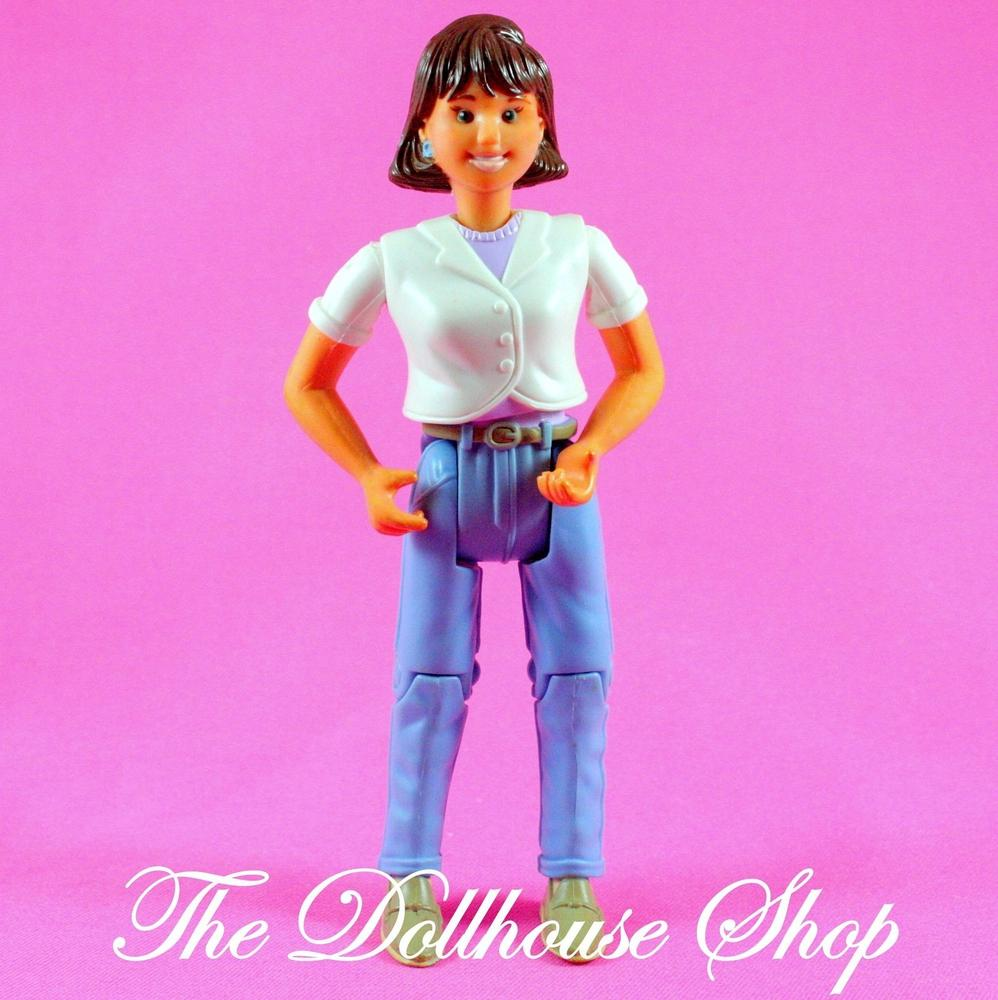 Fisher Price Loving Family Twin Time Dollhouse Hispanic Brunette Mother Mom Doll-Toys & Hobbies:Preschool Toys & Pretend Play:Fisher-Price:1963-Now:Dollhouses-Fisher-Price-Brown Hair,Dollhouse,Dolls,Fisher Price,Hispanic,Loving Family,Mother,Twin Time,Used-The Dollhouse Shop