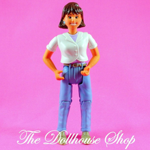 Fisher Price Loving Family Twin Time Dollhouse Hispanic Brunette Mother Mom Doll-Toys & Hobbies:Preschool Toys & Pretend Play:Fisher-Price:1963-Now:Dollhouses-Fisher-Price-Brown Hair,Dollhouse,Dolls,Fisher Price,Hispanic,Loving Family,Mother,Twin Time,Used-The Dollhouse Shop