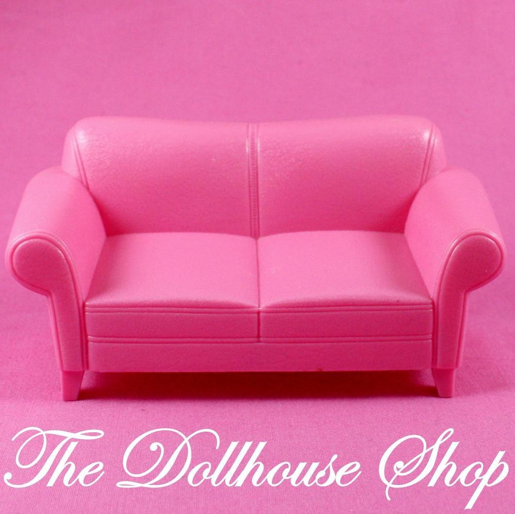 Fisher Price Loving Family Twin Time Dollhouse Pink Sofa Couch Loveseat chair-Toys & Hobbies:Preschool Toys & Pretend Play:Fisher-Price:1963-Now:Dollhouses-Fisher-Price-Chairs,Dollhouse,Fisher Price,Living Room,Loving Family,Pink,Twin Time,Used-Fisher Price Loving Family Twin Time Dollhouse Pink loveseat sofa chair, perfect for playtime fun! Find it now at The Dollhouse Shop for creative play!-The Dollhouse Shop