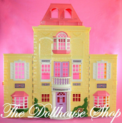 Fisher Price Loving Family Twin Time Yellow Folding Dollhouse Mansion-Toys & Hobbies:Preschool Toys & Pretend Play:Fisher-Price:1963-Now:Dollhouses-Fisher-Price-Dollhouse,Dollhouses,Fisher Price,Loving Family,Replacement Parts,Twin Time,Used,Yellow-The Dollhouse Shop