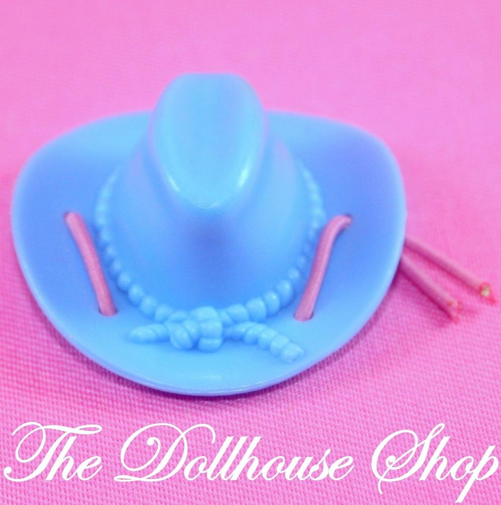 Fisher Price Loving Family dollhouse Blue Cowgirl Doll Hat Western Style Rider-Toys & Hobbies:Preschool Toys & Pretend Play:Fisher-Price:1963-Now:Dollhouses-Fisher-Price-Blue,Doll Dress Ups,Dollhouse,Fisher Price,Loving Family,Used,Western Style Rider-The Dollhouse Shop