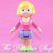 Fisher Price My First Dollhouse People Blonde Mom Mother Doll Pink Top-Toys & Hobbies:Preschool Toys & Pretend Play:Fisher-Price:1963-Now:Dollhouses-Fisher-Price-Blonde Hair,Dollhouse,Fisher Price,Mother,My First Dollhouse,Pink,Purple,Used-The Dollhouse Shop