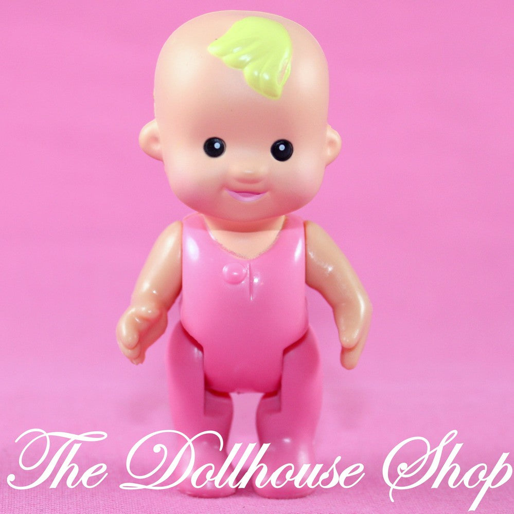 Fisher Price My First Dollhouse Pink Baby Doll blonde hair-Toys & Hobbies:Preschool Toys & Pretend Play:Fisher-Price:1963-Now:Dollhouses-Fisher-Price-Dollhouse,Fisher Price,My First Dollhouse,Nursery Room,Playroom,Used-The Dollhouse Shop