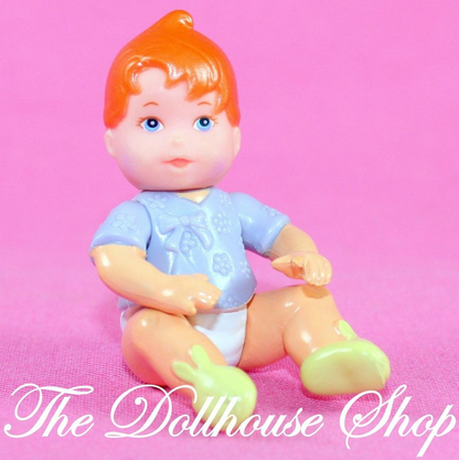 Fisher Price New Additions Loving Family Dollhouse Orange Hair Baby Boy Girl Doll-Toys & Hobbies:Preschool Toys & Pretend Play:Fisher-Price:1963-Now:Dollhouses-Fisher-Price-Baby,Boy Dolls,Dollhouse,Dolls,Fisher Price,Girl Dolls,Loving Family,New Additions Dollhouse,Used-The Dollhouse Shop