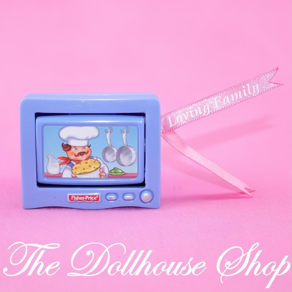 Fisher Price Sweet Sounds Loving Family Dollhouse Television TV Living Room-The Dollhouse Shop