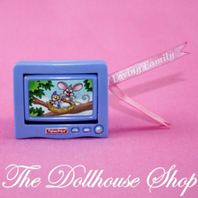 Fisher Price Sweet Sounds Loving Family Dollhouse Television TV Living Room-Toys & Hobbies:Preschool Toys & Pretend Play:Fisher-Price:1963-Now:Dollhouses-Fisher-Price-Dollhouse,Fisher Price,Living Room,Loving Family,Sweet Sounds,Used-The Dollhouse Shop
