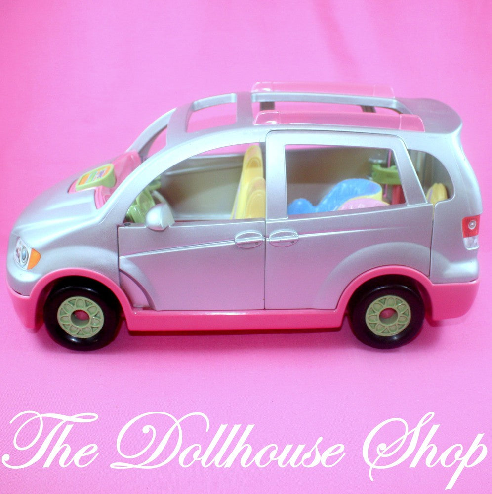 Fisher price Loving Family Dollhouse Silver Musical Minivan Van SUV Car-Toys & Hobbies:Preschool Toys & Pretend Play:Fisher-Price:1963-Now:Dollhouses-Fisher-Price-Cars Vans & Campers,Dollhouse,Fisher Price,Loving Family,Used-The Dollhouse Shop