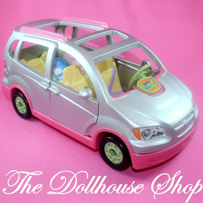 Fisher price Loving Family Dollhouse Silver Musical Minivan Van SUV Car-Toys & Hobbies:Preschool Toys & Pretend Play:Fisher-Price:1963-Now:Dollhouses-Fisher-Price-Cars Vans & Campers,Dollhouse,Fisher Price,Loving Family,Used-The Dollhouse Shop