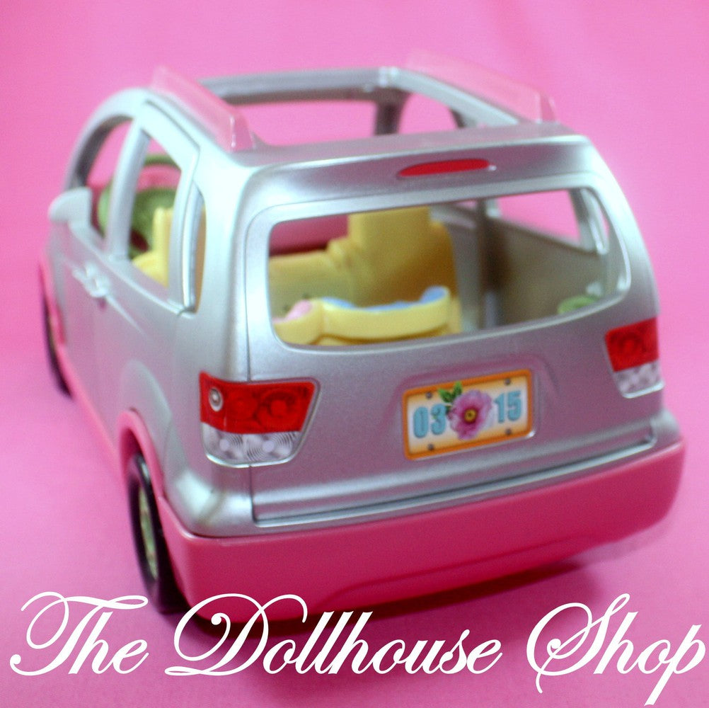 Fisher price Loving Family Dollhouse Silver Musical Minivan Van SUV Car-Toys & Hobbies:Preschool Toys & Pretend Play:Fisher-Price:1963-Now:Dollhouses-Fisher-Price-Cars Vans & Campers,Dollhouse,Fisher Price,Loving Family,Used-The Dollhouse Shop