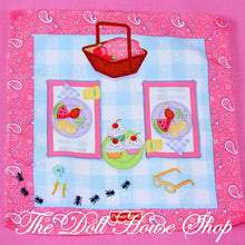 Fisher-Price Loving Family Dollhouse Pink Picnic Blanket Rug Camping