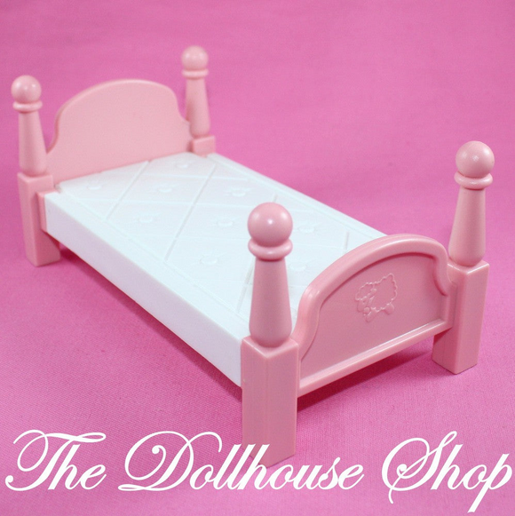 Little Tikes Grand Mansion Dollhouse Kids bedroom Pink White Doll Bed Twin-Toys & Hobbies:Preschool Toys & Pretend Play:Playskool-Little Tikes-Bedroom,Dollhouse,Grand Mansion,Kids Bedroom,Little Tikes,Pink,Used-The Dollhouse Shop