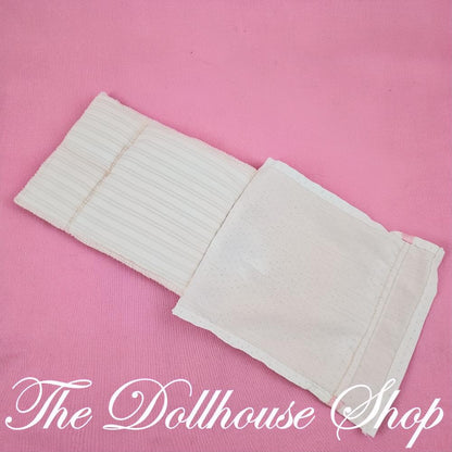 Little Tikes Grand Mansion Dollhouse parents Bedroom Bedding for Blue White double Bed-The Dollhouse Shop