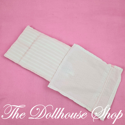 Little Tikes Grand Mansion Dollhouse parents Bedroom Bedding for Blue White double Bed-Toys & Hobbies:Preschool Toys & Pretend Play:Fisher-Price:1963-Now:Dollhouses-Little Tikes-Bedroom,Dollhouse,Grand Mansion,Kids Bedroom,Little Tikes,Pink,Used-The Dollhouse Shop