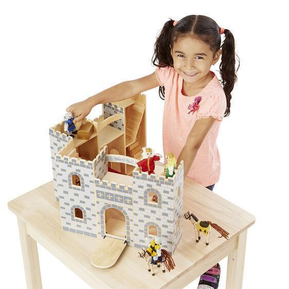 Melissa & Doug Fold and Go Castle-Dollhouse-Melissa & Doug-Castle,Dollhouse,Dollhouses,Melissa & Doug,New,New Boxed Sets-The Dollhouse Shop