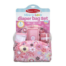 Melissa & Doug Mine to Love Diaper Bag Set-Dolls & Bears:Accessories-Melissa & Doug-15 inch Doll sets,Baby Doll Accessories,Melissa & Doug,Mine to Love,New,New Boxed Sets,Pink-The Dollhouse Shop’s two-pocket diaper bag with cushy handles holds doll diapers, wipes, and ointment—perfect for pretend play and caring fun!-The Dollhouse Shop