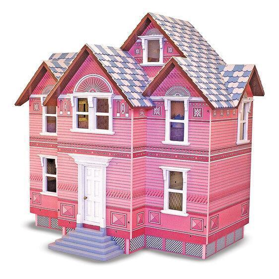 Melissa & Doug Pink Classic Heirloom Victorian Wooden Dollhouse-Dollhouse-Melissa & Doug-Dollhouse,Dollhouses,Melissa & Doug,New,New Boxed Sets-The Dollhouse Shop