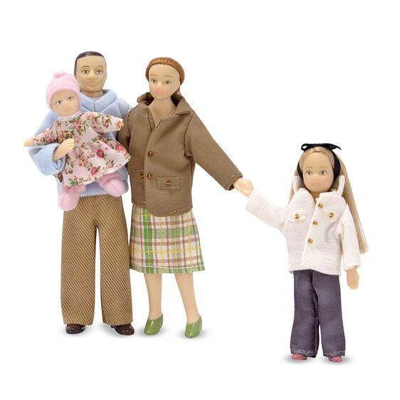 Melissa & Doug Victorian Dollhouse Doll Family - Caucasian-Dollhouse-Melissa & Doug-Baby,Dollhouse,Dolls,Father,Girl Dolls,Melissa & Doug,Mother,New,New Boxed Sets-The Dollhouse Shop