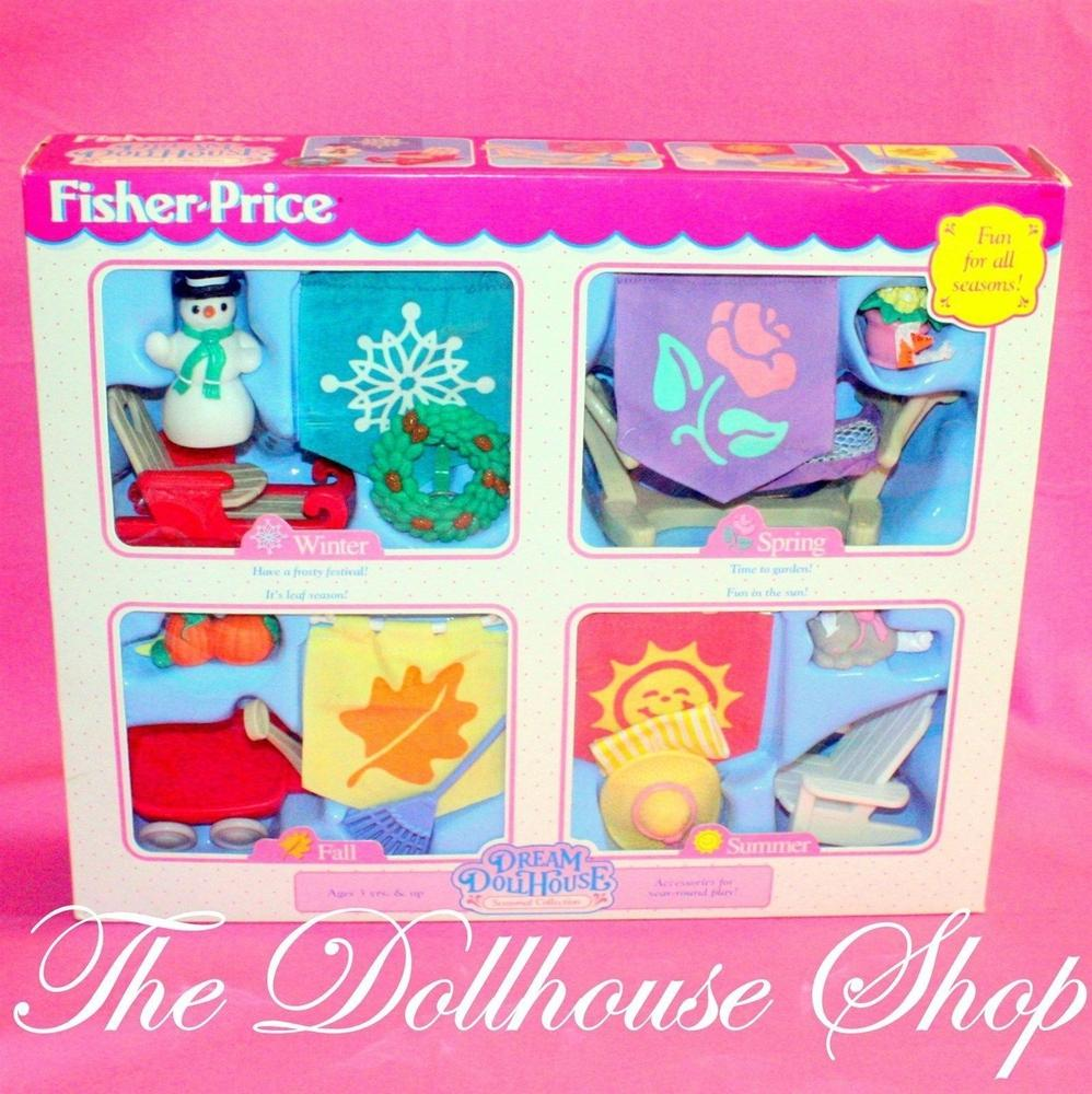 NEW 1996 Fisher Price Loving Family Dream Dollhouse Seasonal Collection-Toys & Hobbies:Preschool Toys & Pretend Play:Fisher-Price:1963-Now:Dollhouses-Fisher-Price-Backyard Fun,Christmas,Dollhouse,Dream Dollhouse,Fisher Price,Holidays & Seasonal,Loving Family,New,New Boxed Sets-The Dollhouse Shop