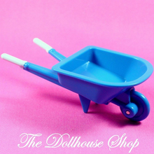 NEW Fisher Price Loving Family Dollhouse Blue Wheel Barrow Garden Cart-Toys & Hobbies:Preschool Toys & Pretend Play:Fisher-Price:1963-Now:Dollhouses-Fisher-Price-Backyard Fun,Dollhouse,Fisher Price,Loving Family,New,Outdoor Furniture-The Dollhouse Shop