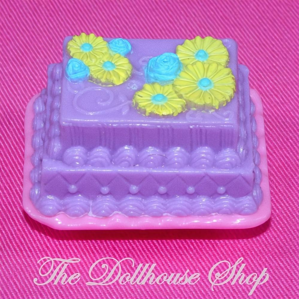 NEW Fisher Price Loving Family Dollhouse Flower Birthday Cake Kitchen Food-The Dollhouse Shop