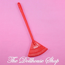 NEW Fisher Price Loving Family Dollhouse Red Garden Yard Rake Seasonal-Toys & Hobbies:Preschool Toys & Pretend Play:Fisher-Price:1963-Now:Dollhouses-Fisher-Price-Backyard Fun,Dollhouse,Fisher Price,Loving Family,New,Outdoor Furniture-The Dollhouse Shop