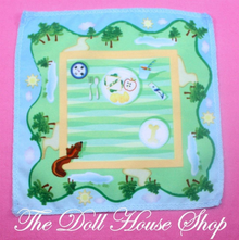 New Fisher Price Loving Family Dollhouse Blue Picnic Rug Camping Blanket-Toys & Hobbies:Preschool Toys & Pretend Play:Fisher-Price:1963-Now:Dollhouses-Fisher-Price-Blankets & Rugs,Blue,Dollhouse,Fisher Price,Loving Family-The Dollhouse Shop