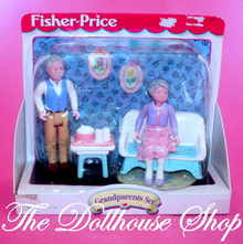 New Fisher Price Loving Family Dollhouse Dolls Grandparents Set Grandma-Toys & Hobbies:Preschool Toys & Pretend Play:Fisher-Price:1963-Now:Dollhouses-Fisher-Price-Dollhouse,Dolls,Fisher Price,Grandma,Grandpa,Loving Family,New,New Boxed Sets-Fisher Price Loving Family Dollhouse furniture accessories dolls people figures Grandma and Brother boxed set for your dollhouse. Vintage New Boxed Set Perfect for Fisher Price Loving Family, Dream Dollhouse or Playskool Dollhouse. Encourages creativity through pretend p