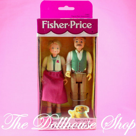 New Fisher Price Loving Family Dollhouse Dolls Grandparents Set-Toys & Hobbies:Preschool Toys & Pretend Play:Fisher-Price:1963-Now:Dollhouses-Fisher-Price-Dollhouse,Dolls,Fisher Price,Grandma,Grandpa,Loving Family,New,New Boxed Sets-Fisher Price Loving Family Dollhouse furniture accessories dolls people figures Grandma and Brother boxed set for your dollhouse. Vintage New Boxed Set Perfect for Fisher Price Loving Family, Dream Dollhouse or Playskool Dollhouse. Encourages creativity through pretend play Suit