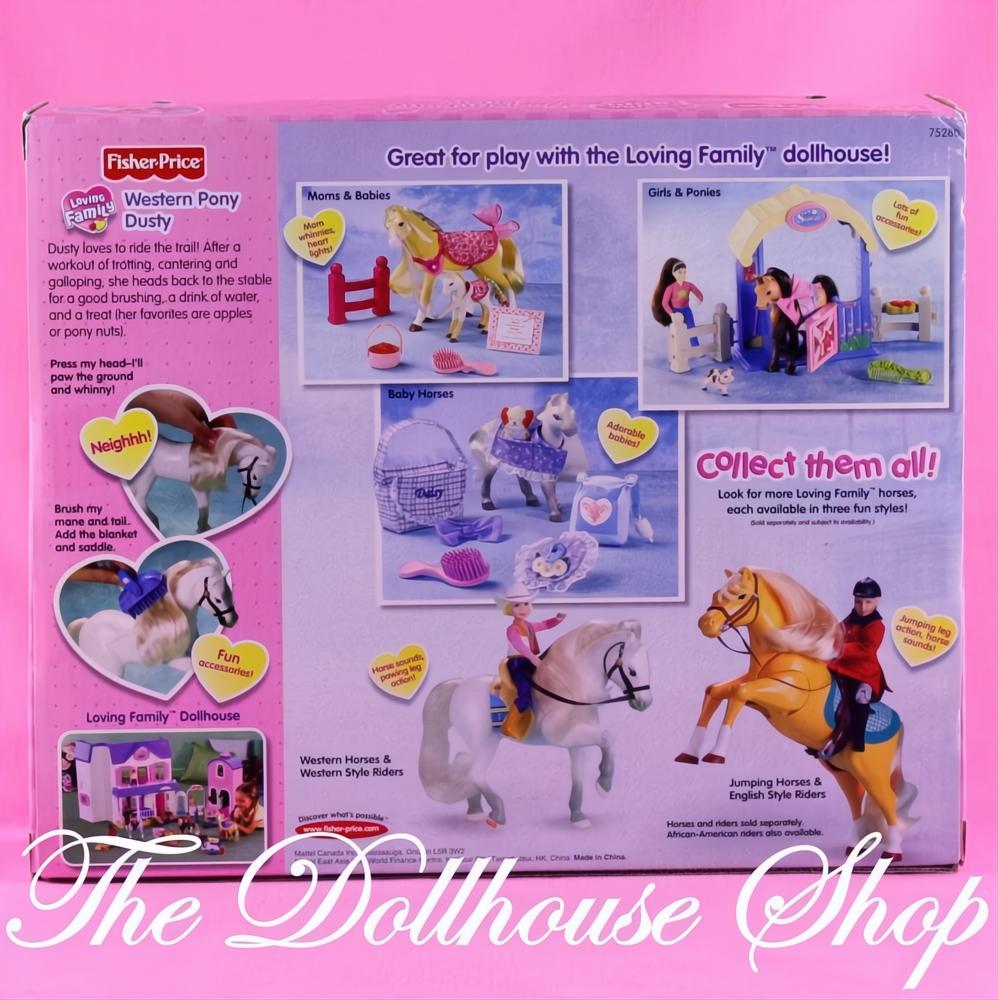 New Fisher Price Loving Family Dollhouse Horse Stable Western Pony Dusty-The Dollhouse Shop