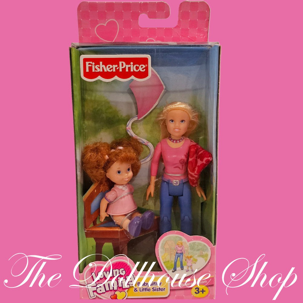 New Fisher Price Loving Family Dollhouse babysitter and toddler girl doll figures-Toys & Hobbies:Preschool Toys & Pretend Play:Fisher-Price:1963-Now:Dollhouses-Fisher-Price-Blonde Hair,Brown Hair,Dollhouse,Dolls,Fisher Price,Girl Dolls,Loving Family,New,New Boxed Sets-The Dollhouse Shop