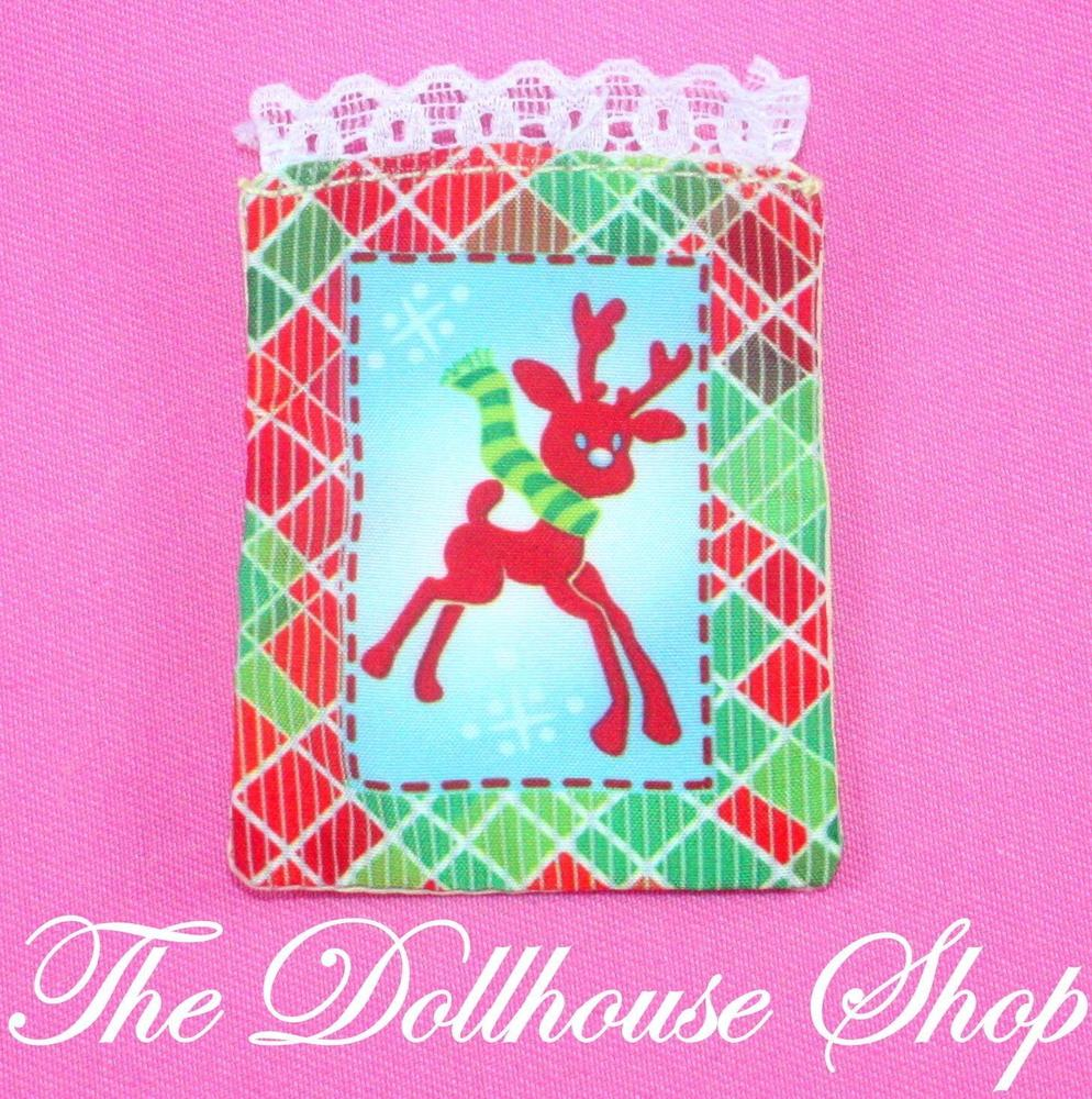 New Fisher Price Loving Family Holiday Dollhouse Christmas Crib Blanket-Toys & Hobbies:Preschool Toys & Pretend Play:Fisher-Price:1963-Now:Dollhouses-Fisher-Price-Blankets & Rugs,Dollhouse,Fisher Price,Holidays & Seasonal,Home for the Holidays Dollhouse,Kids Bedroom,Loving Family,New,Nursery Room-The Dollhouse Shop