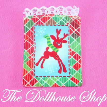 New Fisher Price Loving Family Holiday Dollhouse Christmas Crib Blanket-Toys & Hobbies:Preschool Toys & Pretend Play:Fisher-Price:1963-Now:Dollhouses-Fisher-Price-Blankets & Rugs,Dollhouse,Fisher Price,Holidays & Seasonal,Home for the Holidays Dollhouse,Kids Bedroom,Loving Family,New,Nursery Room-The Dollhouse Shop