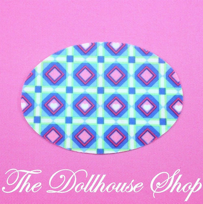 New Fisher Price Loving Family Holiday Dollhouse Christmas Oval Floor Rug-Toys & Hobbies:Preschool Toys & Pretend Play:Fisher-Price:1963-Now:Dollhouses-Fisher-Price-Blankets & Rugs,Christmas,Dollhouse,Fisher Price,Holidays & Seasonal,Home for the Holidays Dollhouse,Loving Family,New-The Dollhouse Shop