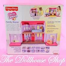 New Fisher Price Loving Family Manor Dollhouse with Mom Dad Baby-The Dollhouse Shop