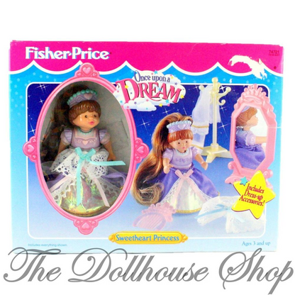 New Fisher Price Once Upon A Dream Dollhouse Sweetheart Princess Girl Doll-Toys & Hobbies:Preschool Toys & Pretend Play:Fisher-Price:1963-Now:Dollhouses-Fisher-Price-Doll Dress Ups,Dollhouse,Dolls,Dream Dollhouse,Fisher Price,Girl Dolls,Loving Family,New,New Boxed Sets,Once Upon a Dream Castle-The Dollhouse Shop